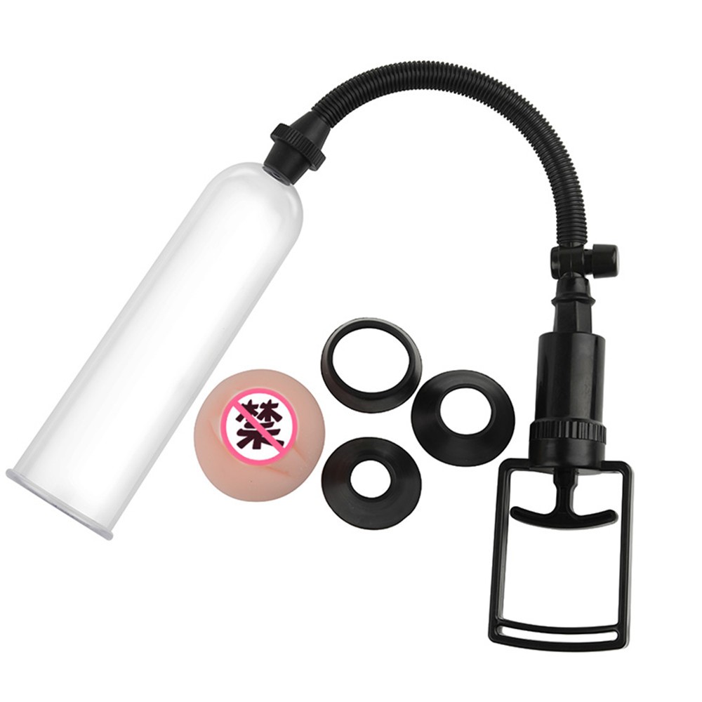 3 Rings 1 Soft Sleeve Vacuum Penis Pump Extend Enhancement Enlargement For Male