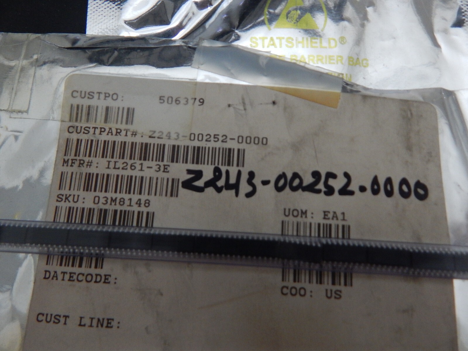 NVE Corporation IL261-3E DIGITAL ISOLATOR, 12NS, SOIC-16 - LOT OF 1 - FAST SHIP