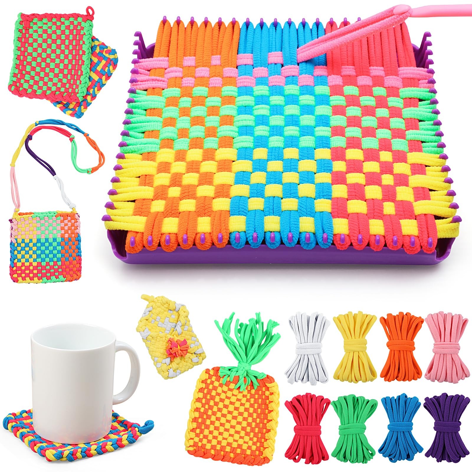 Weaving Loom Kit - Gifts for 6 7 8 9 10 11 12 Years Old - Arts and Crafts Kit...