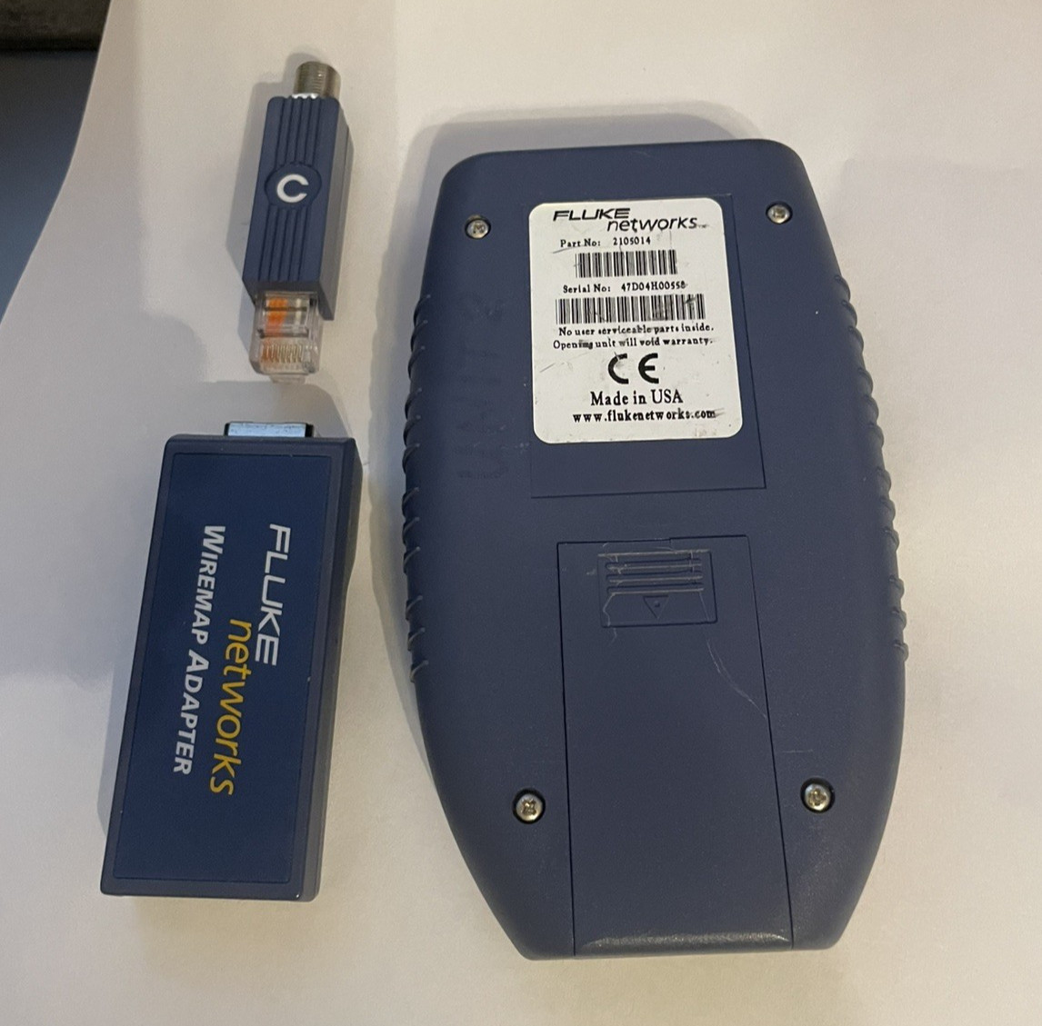 Fluke Networks MicroScanner Pro Cable Tester, with WireMap Adapter and Coax adpt
