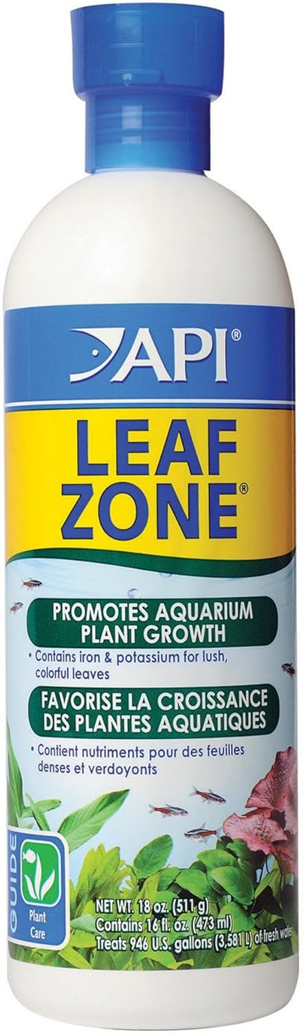 LEAF ZONE Freshwater Aquarium Plant Fertilizer 18-Ounce Bottle White