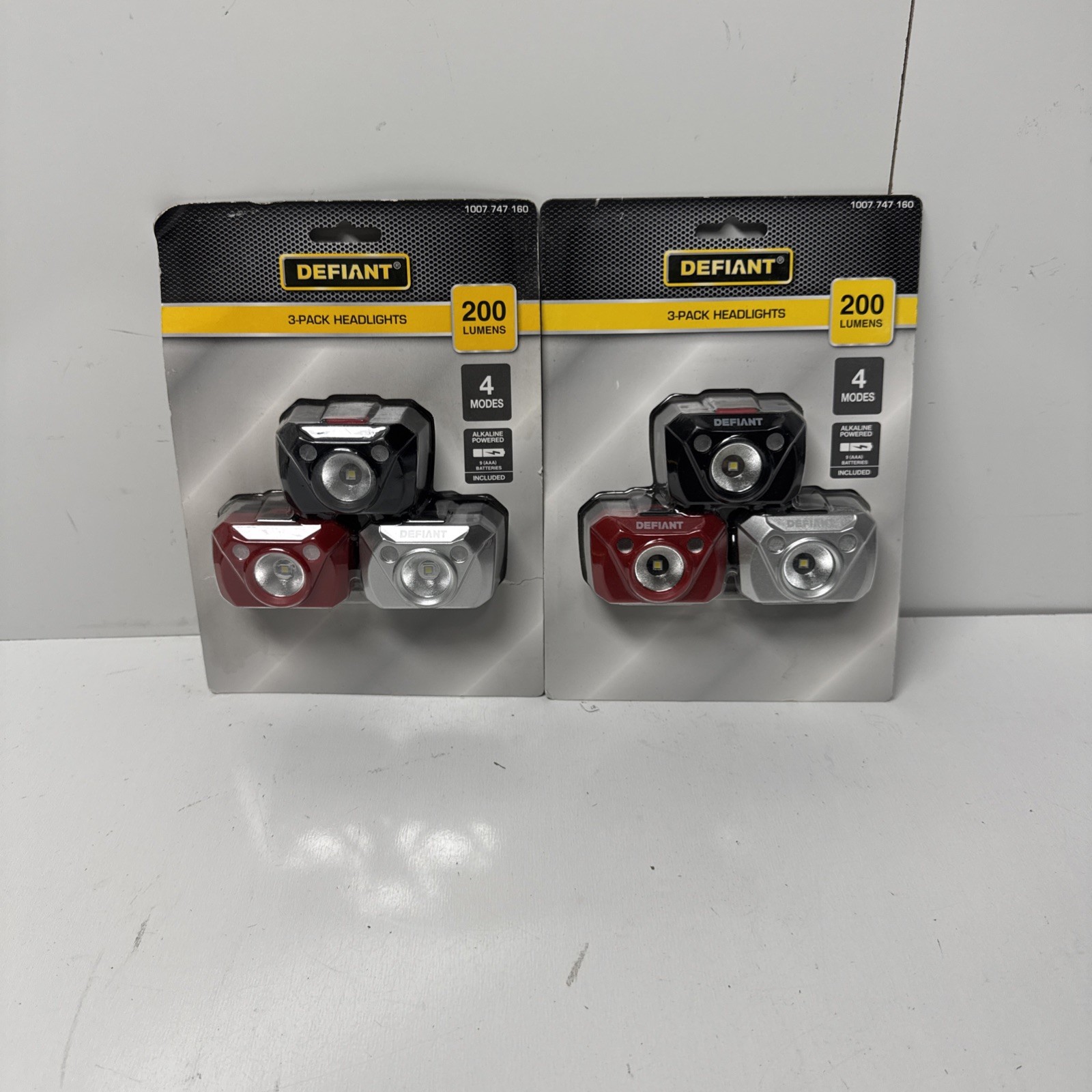 Defiant 200 Lumens 4 Modes Battery Operated Headlight (3-Pack)x2