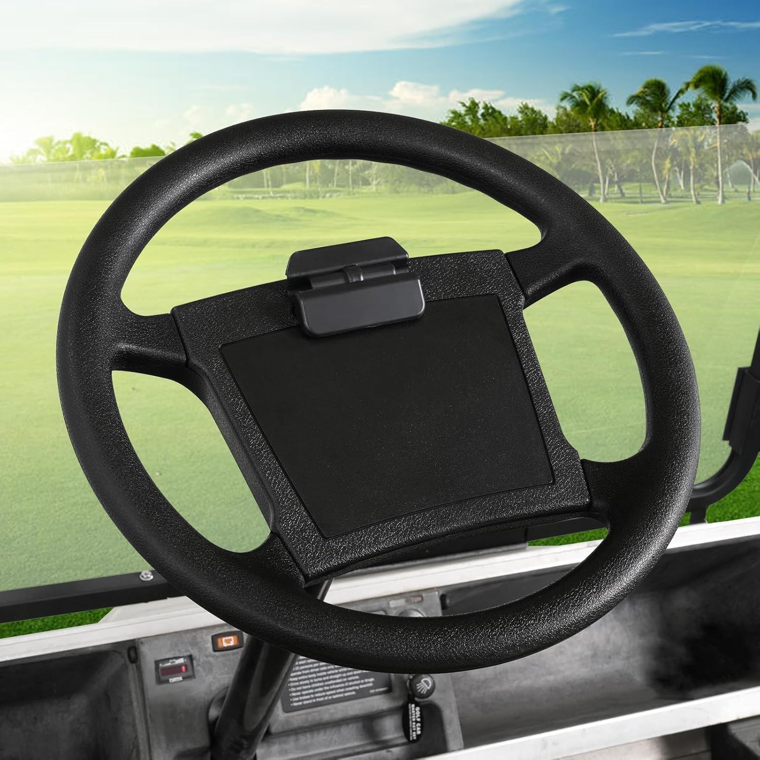 Club Car DS Steering Wheel Factory Style, 13.77" Anti-Slip Golf Cart Steering