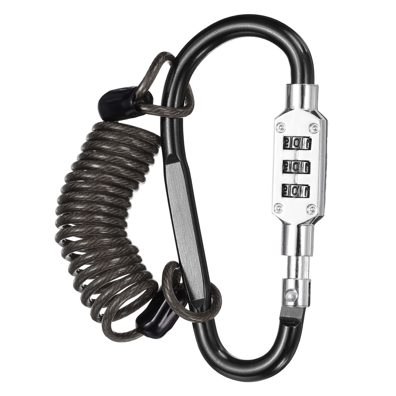 3.3Ft Security Cable Lock Steel Safety Cable with 3.8" Combination Lock Black