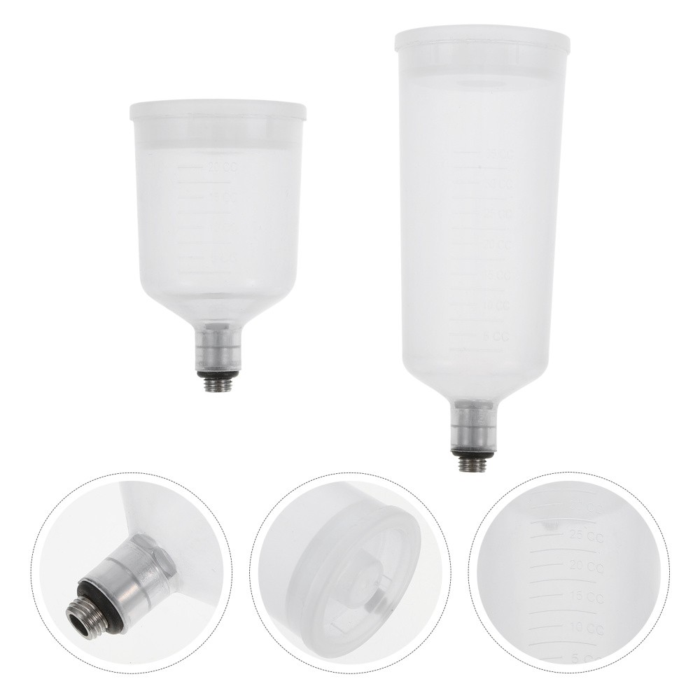 Set of 2 Airbrush Pigment Container Mixing Bottles Pot Replaceable