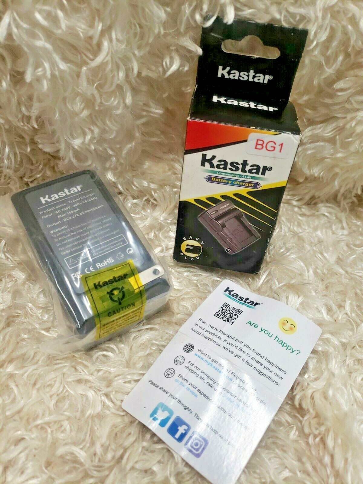 KASTAR Battery Travel Camera & Camcorder Charger Plug BG1 NEW!