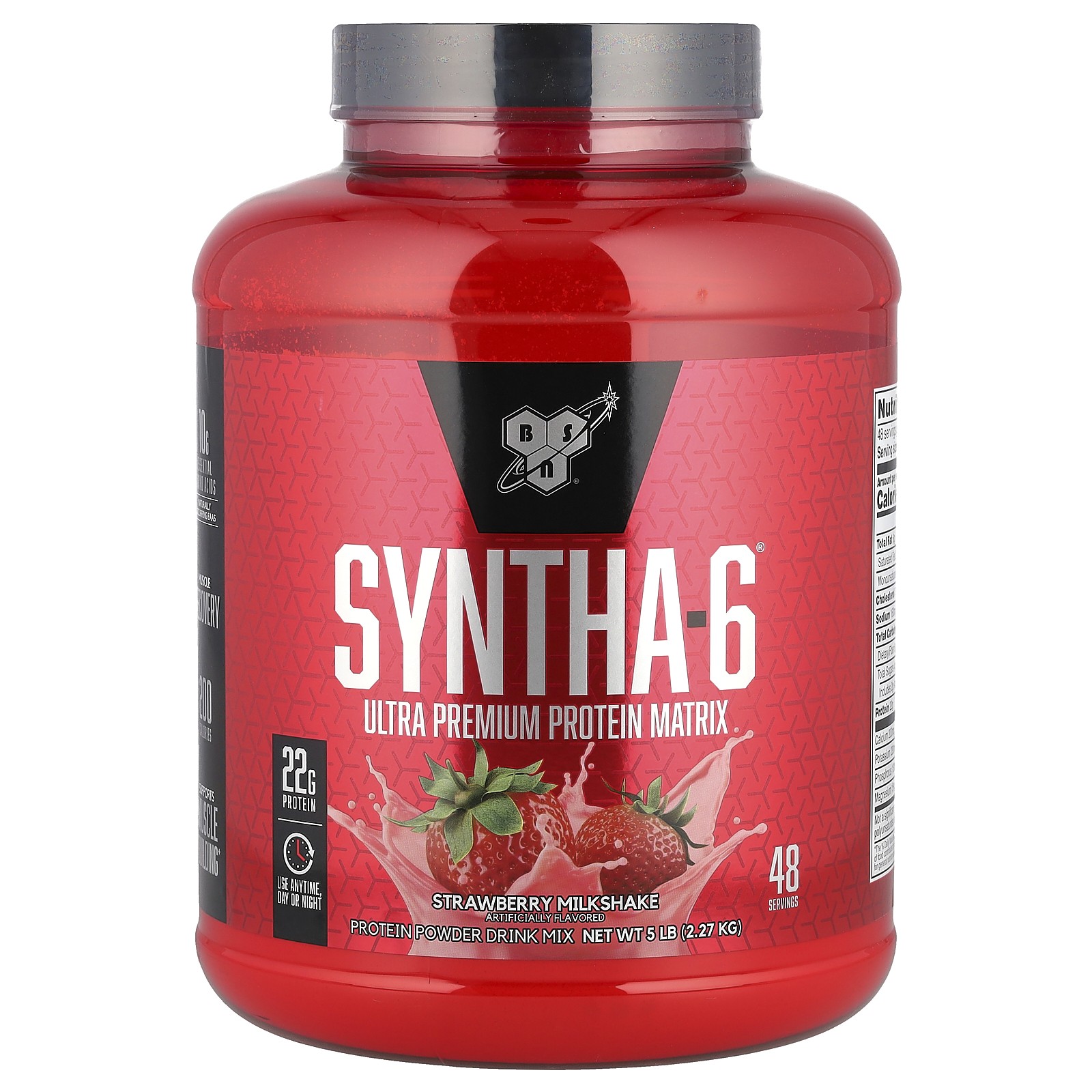 Syntha-6®, Ultra Premium Protein Matrix, Strawberry Milkshake, 5 lbs (2.27 kg)