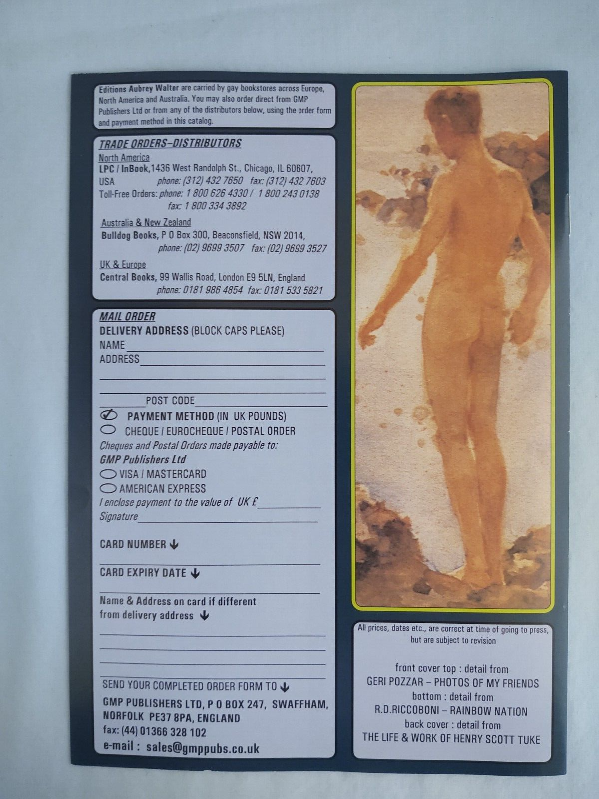 Editions Aubrey Walter Catalog Pamphlet
