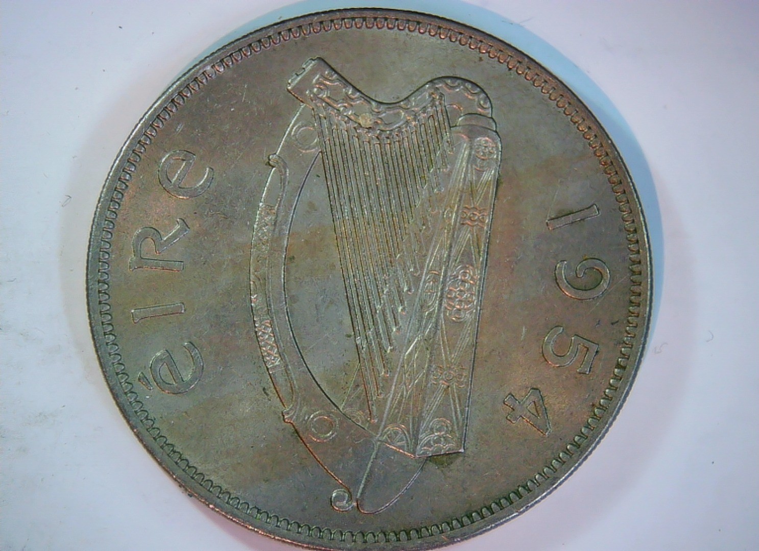 Ireland 1954 1/2 Crown Irish pre-decimal (harp/horse) halfcrown Coin