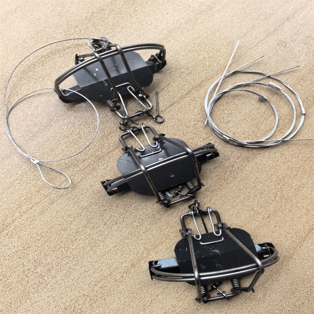 3Pc 11cm 4-3/10In Coil Spring Rat Traps Rabbit Trap Mice Mouse Trapping Nuisance