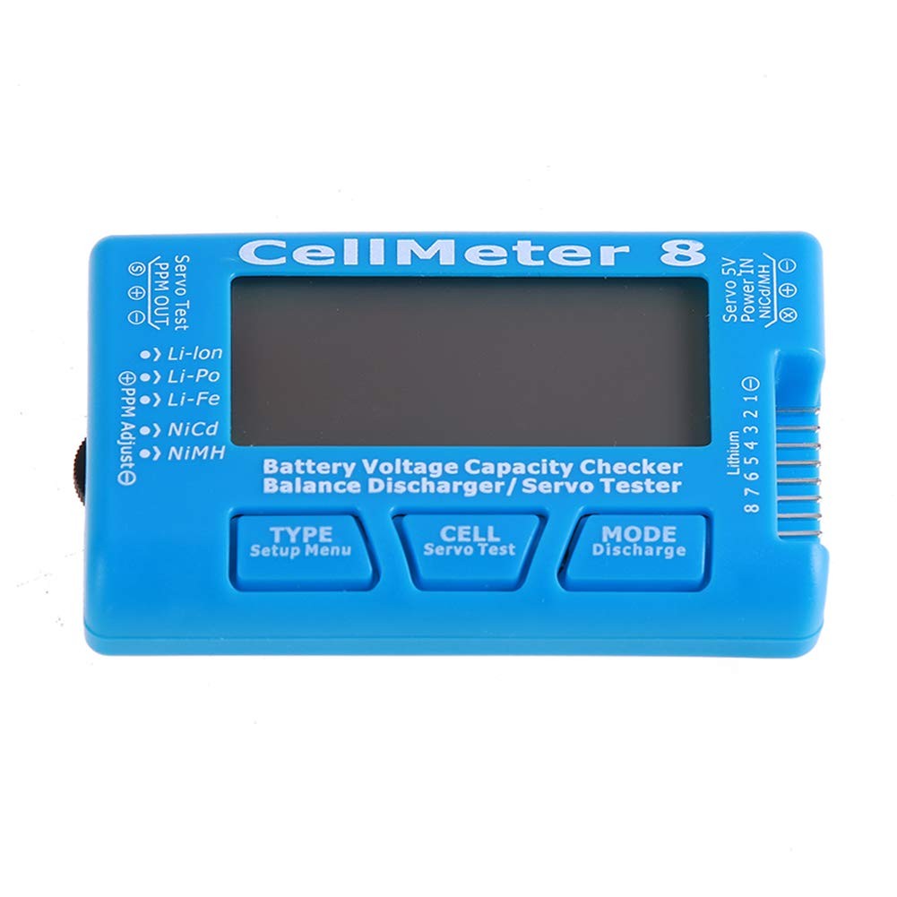 RC CellMeter 8 Digital 1S-8S Battery Capacity Checker Voltage Black