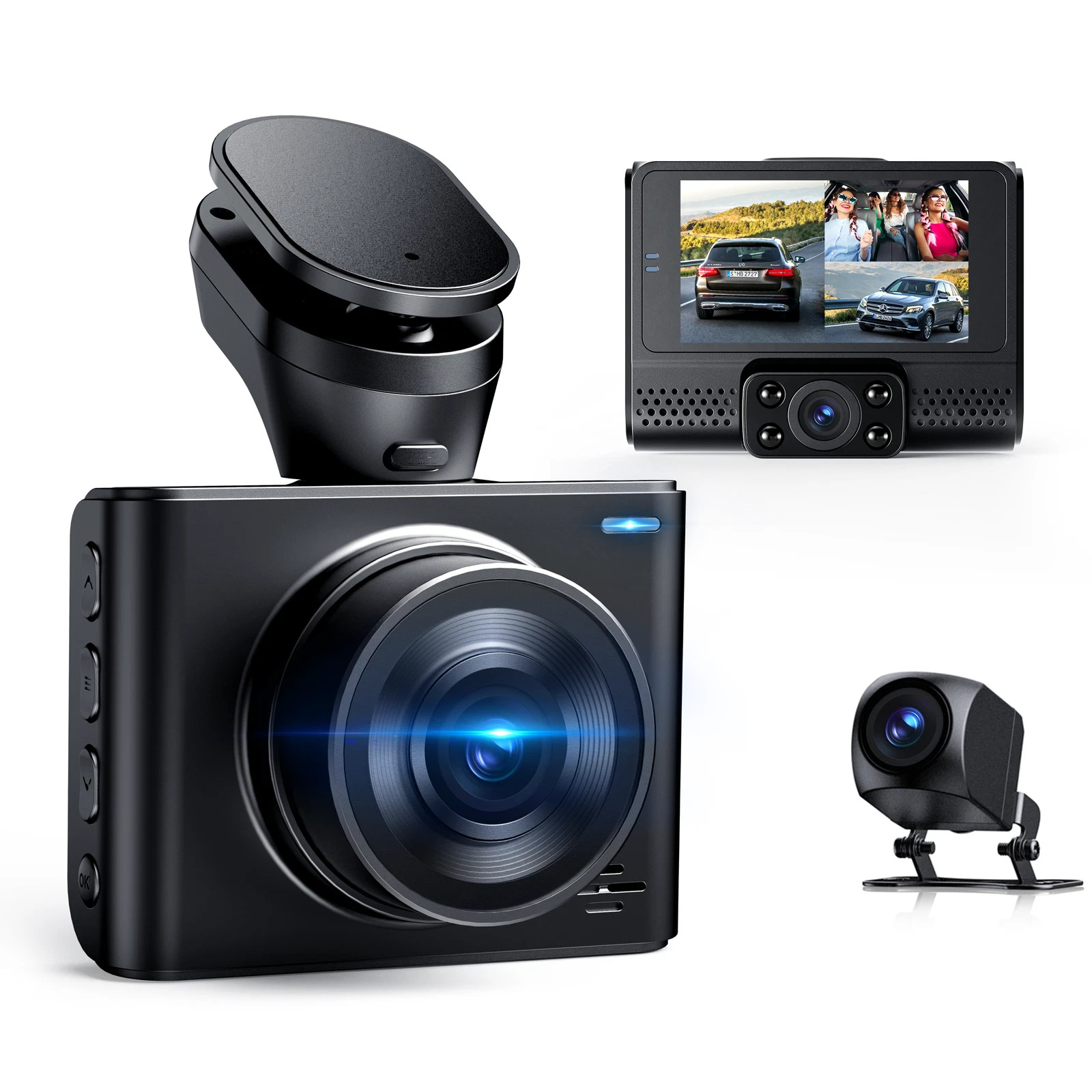 Campark 1080P GPS Car Dash Camera Video DVR Recorder Front Cabin NightVision Cam
