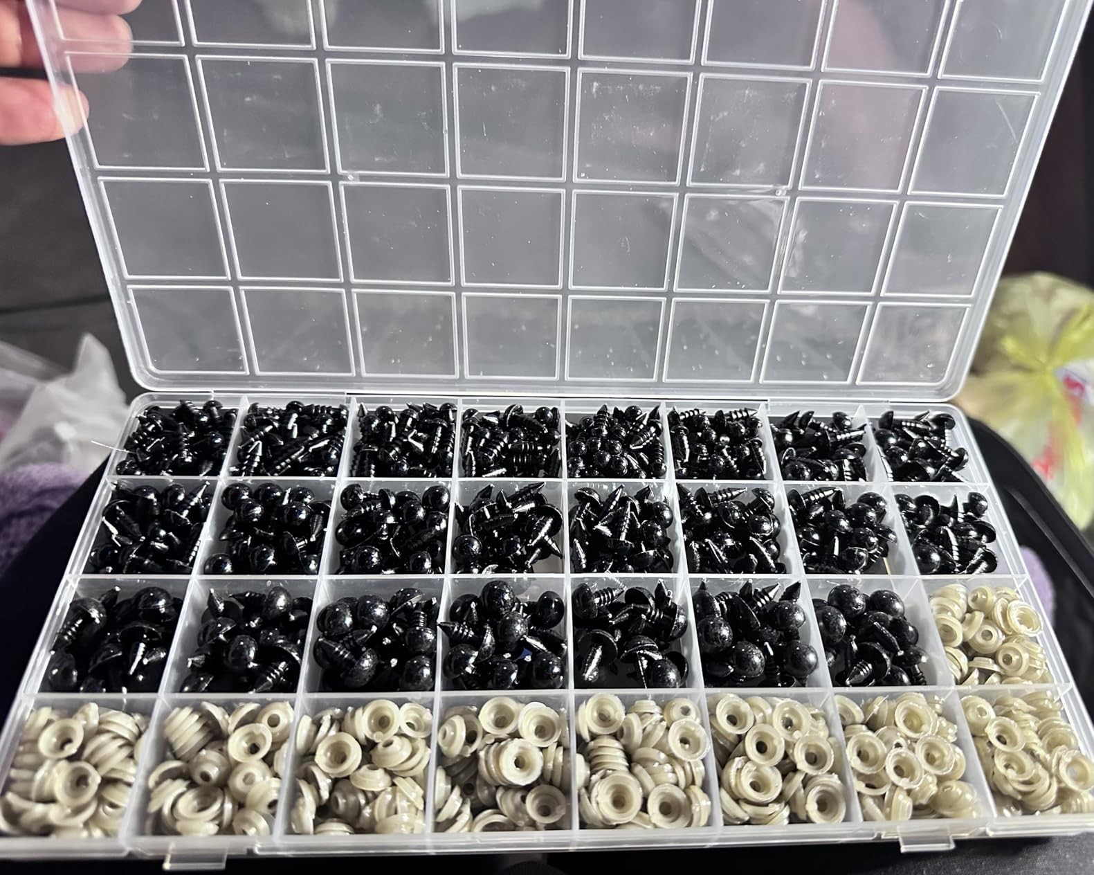 1000PCS Safety Eyes for Amigurumi Stuffed Crochet Eye with Washers 6Mm 8Mm 10mm