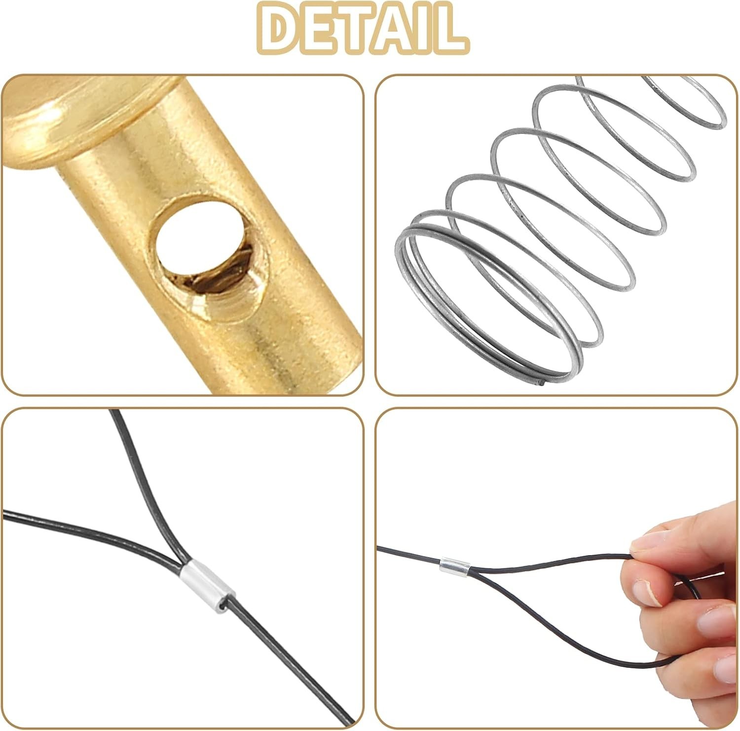 Elegant Stainless Steel Gate Latch Cable Pull with Spring Loader for Easy Access