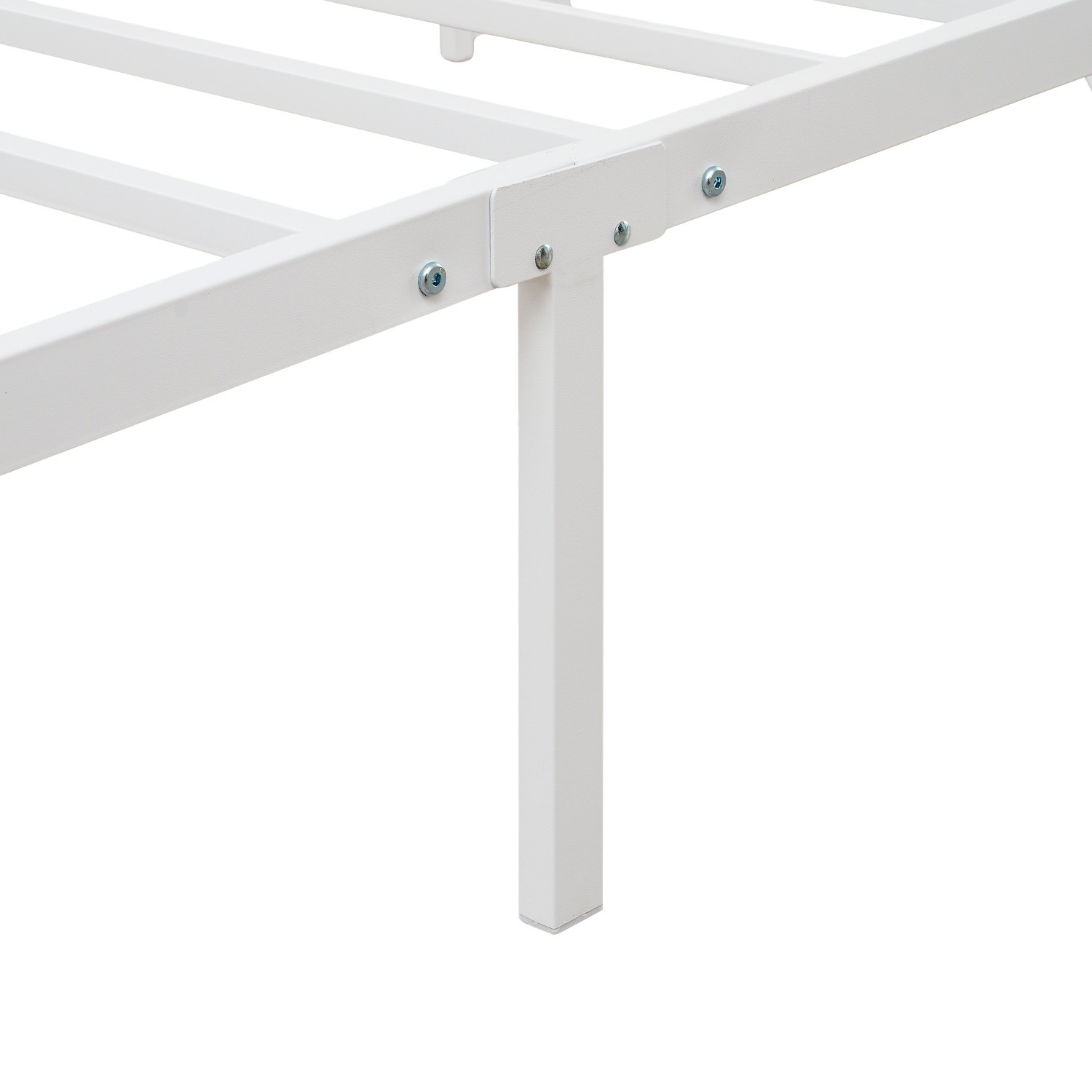 Twin Size Wood Platform Bed Frame w/ Headboard & LED Light Strips & USB Ports