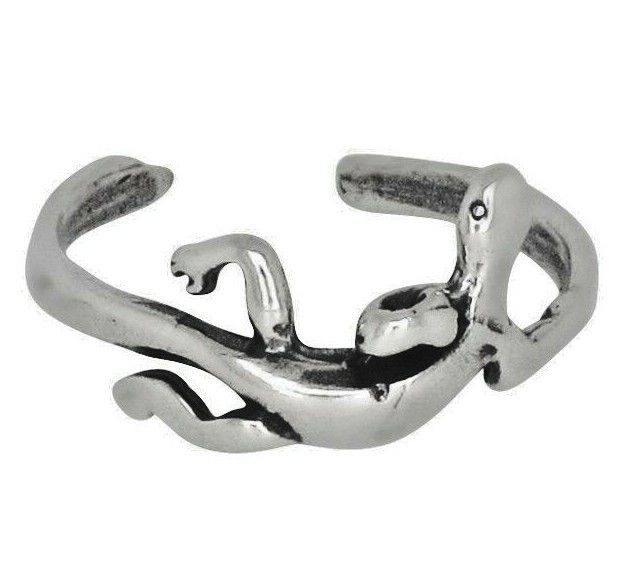 Sterling Silver .925 Geico, Lizard, Toe Ring Adjustable Size | Made In USA