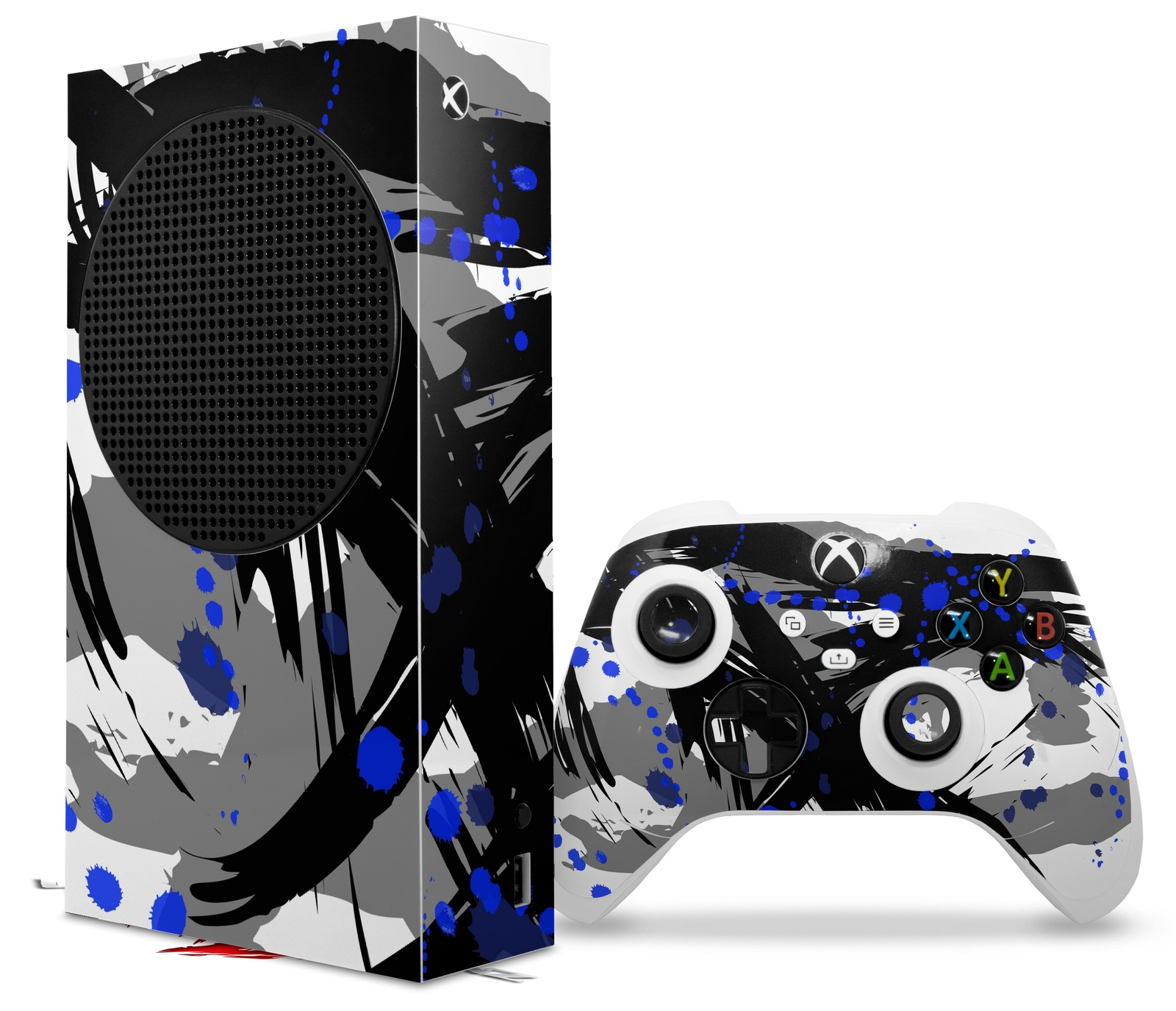 Skins XBOX Series S Console Controller Abstract 02 Blue