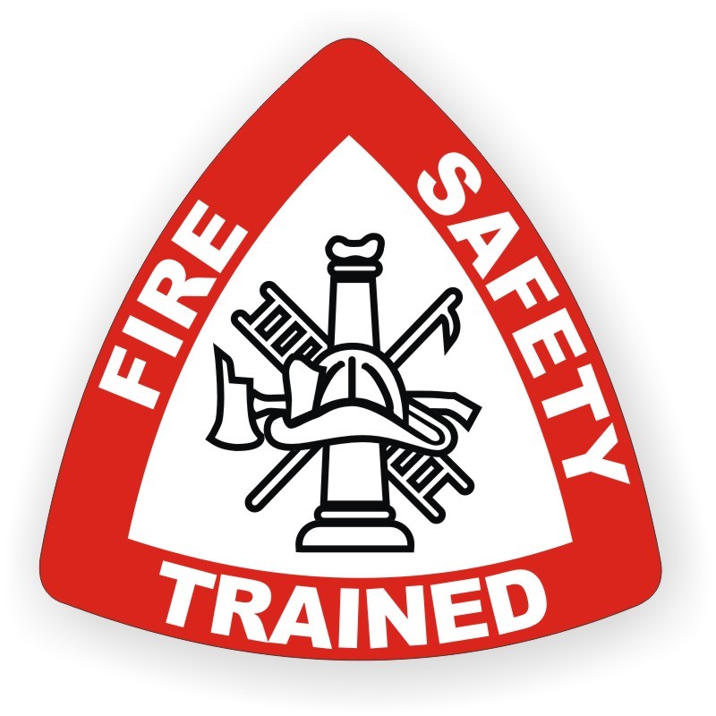 2pcs Fire Safety Trained Hard Hat Decals Helmet Stickers Firefighter Rescue