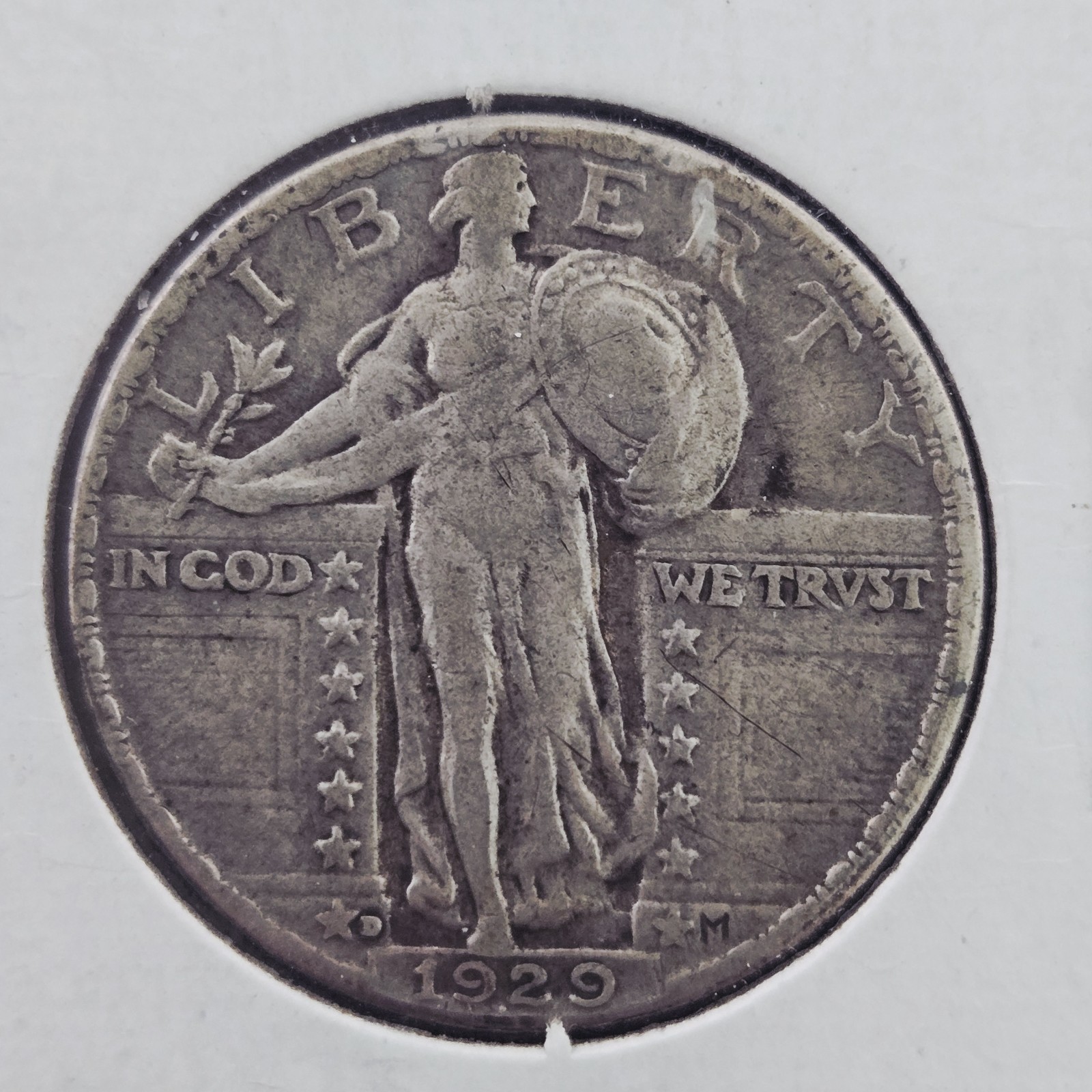 1929 D STANDING LIBERTY QUARTER - 90% SILVER