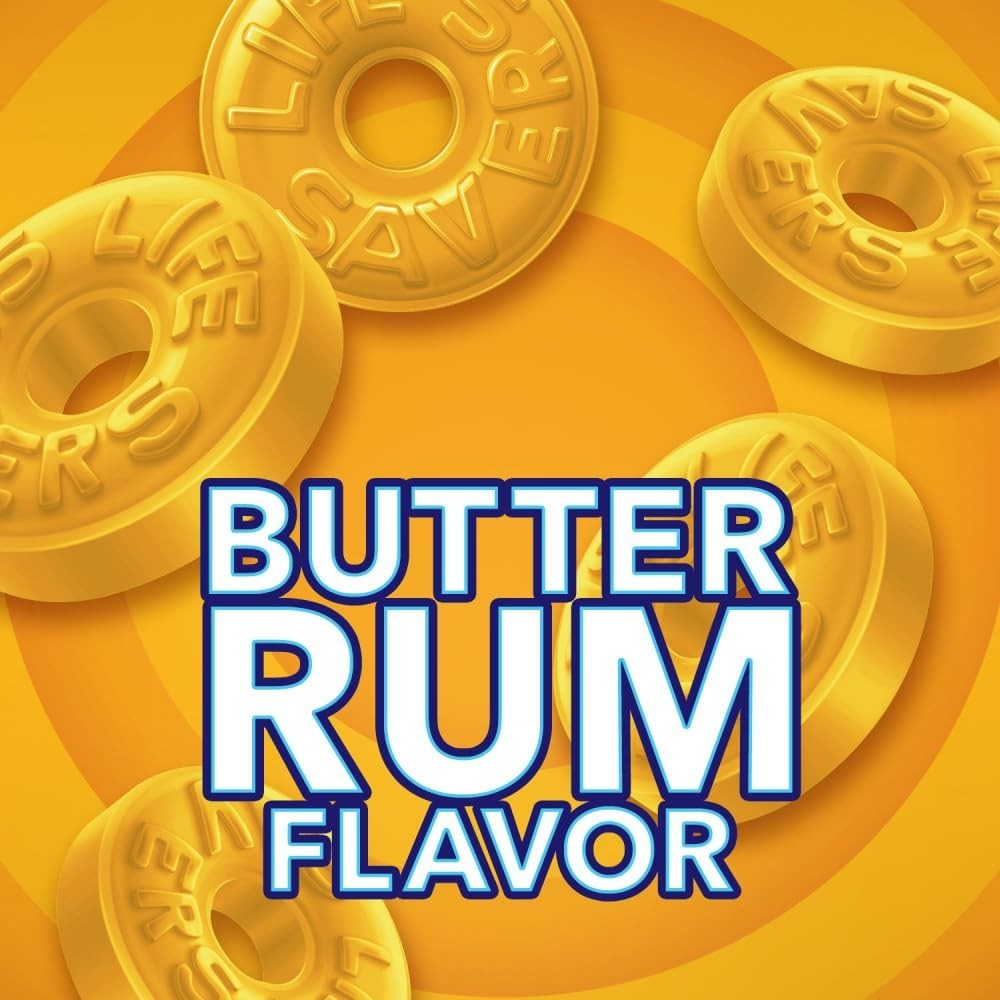 Life Savers Butter Rum Hard Candy Wrapped Sharing Size (2PACK) | Christmas Sale!