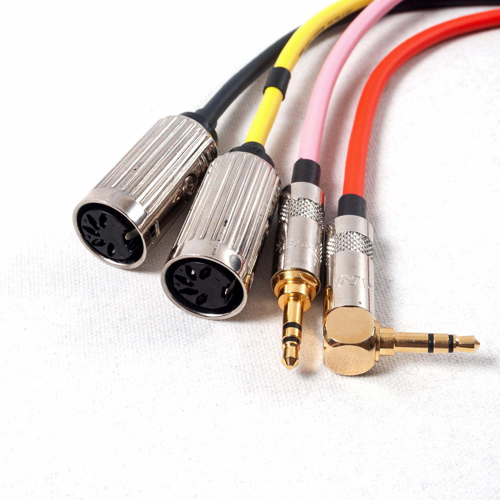 TYPE B - MIDI over Mini Jack Cable. 3.5mm TRS to 5 Pin DIN Socket