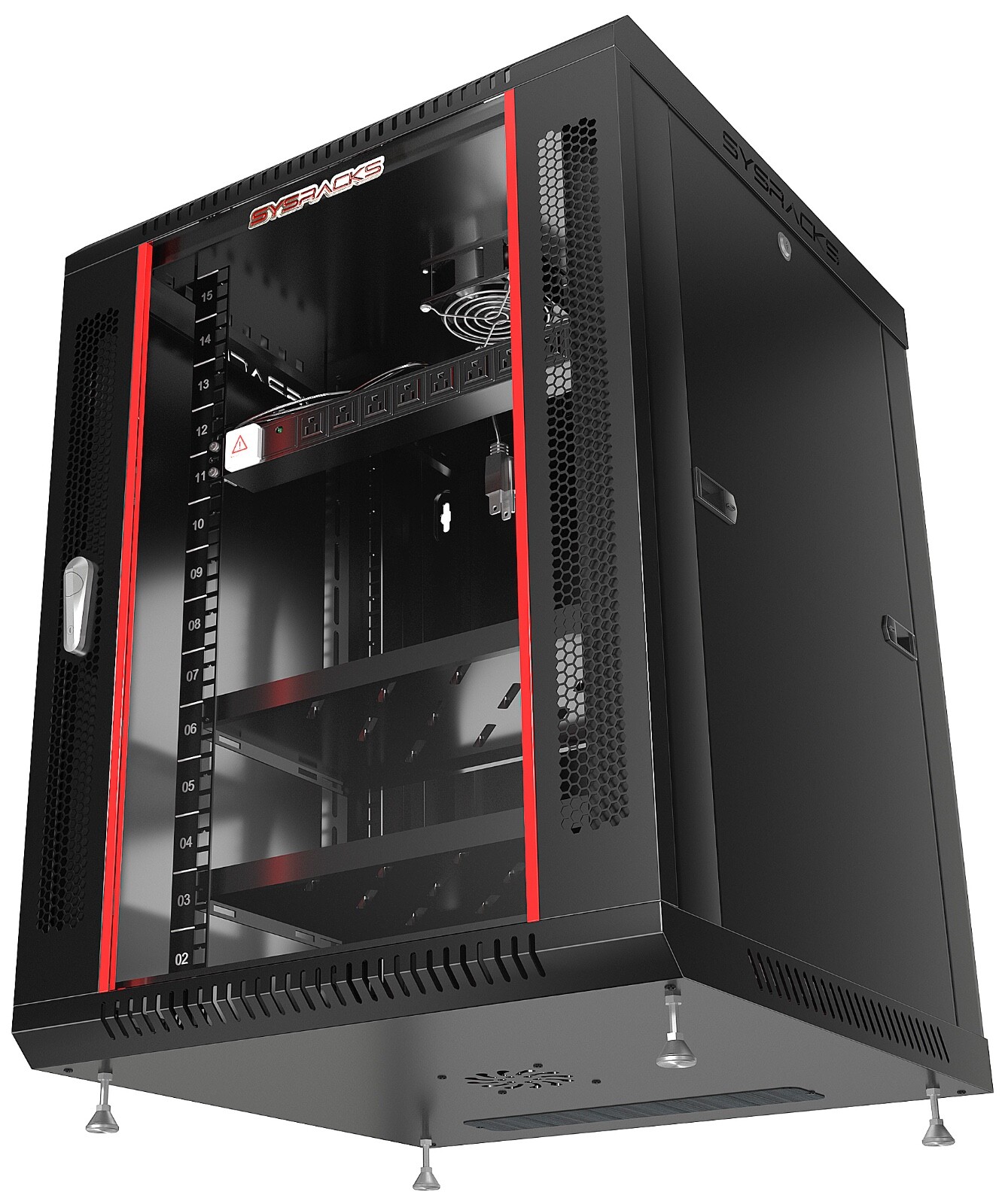 15U Sysracks Wall Mount IT Data Network Server Rack Cabinet Enclosure 24" Depth