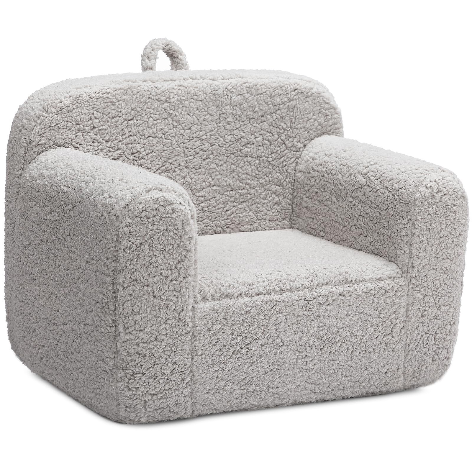 Kids Ultra-Soft Snuggle Foam Filled Chair, Toddler Cuddly Sherpa Reading Couc...