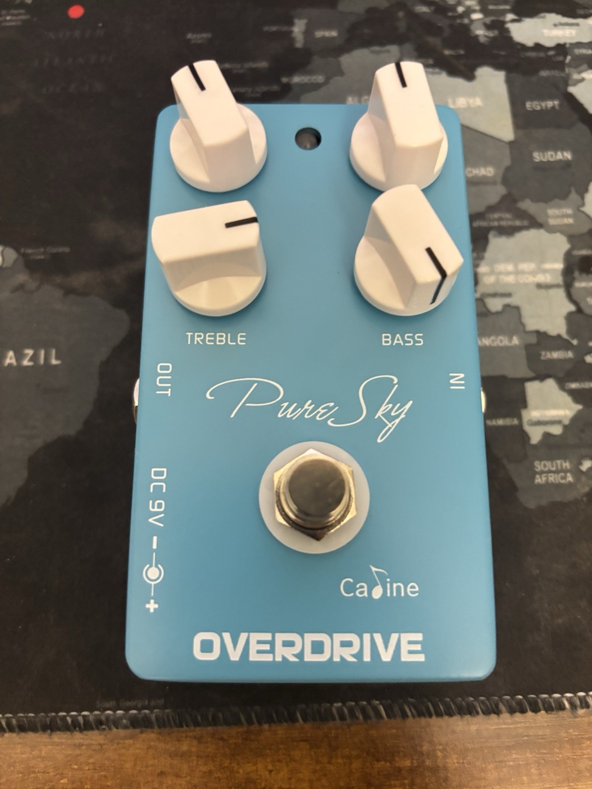 Caline CP-12 Pure Sky Overdrive Pedal with 9V Battery Snap