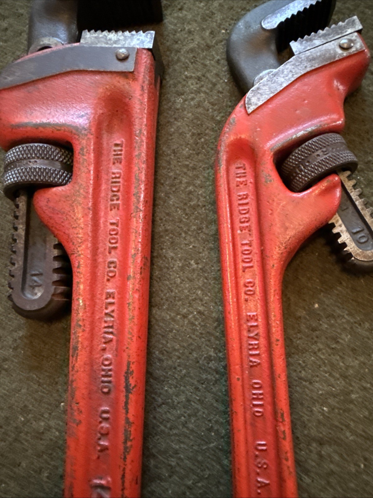 RIDGID E10 Offset & 14” Pipe Wrench Set, Elyria, USA 🇺🇸 New Jaws