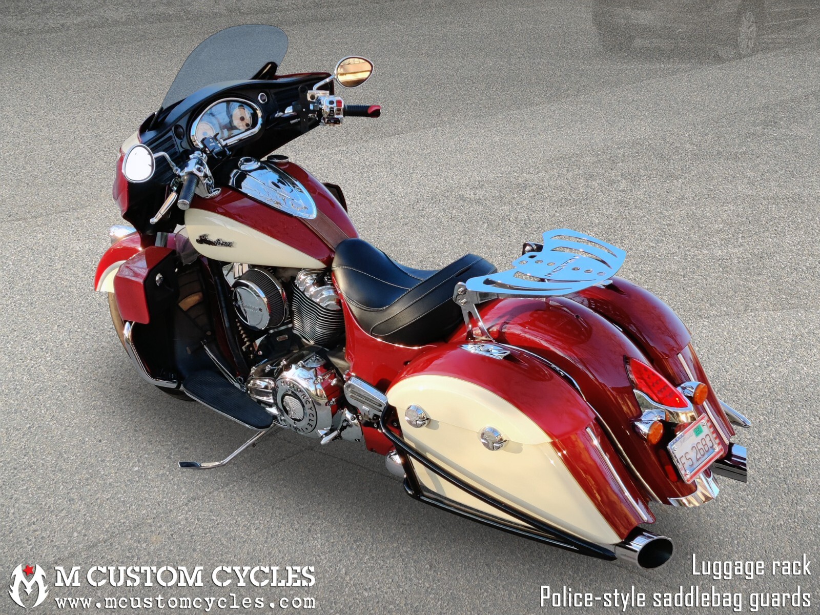 Police-Style Saddlebag Guards - Indian Chieftain, Roadmaster, Springfield, Chief