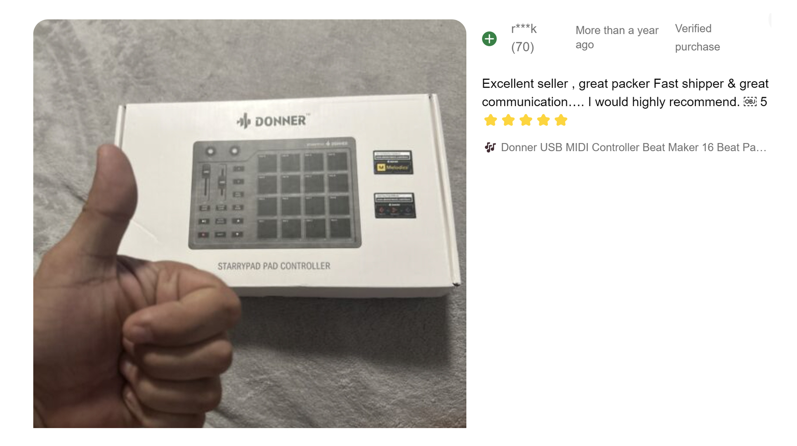 Donner MIDI Pad Beat Maker Machine 16 Beat Pads, 2 Assignable Fader & Knobs