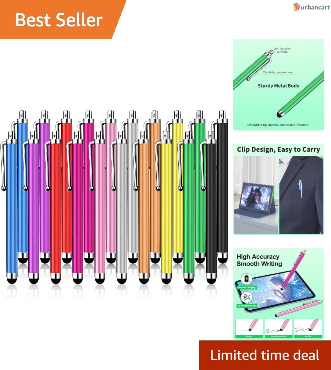 20-Pack Universal Stylus Pen Set – Precision Touch & Screen Protection