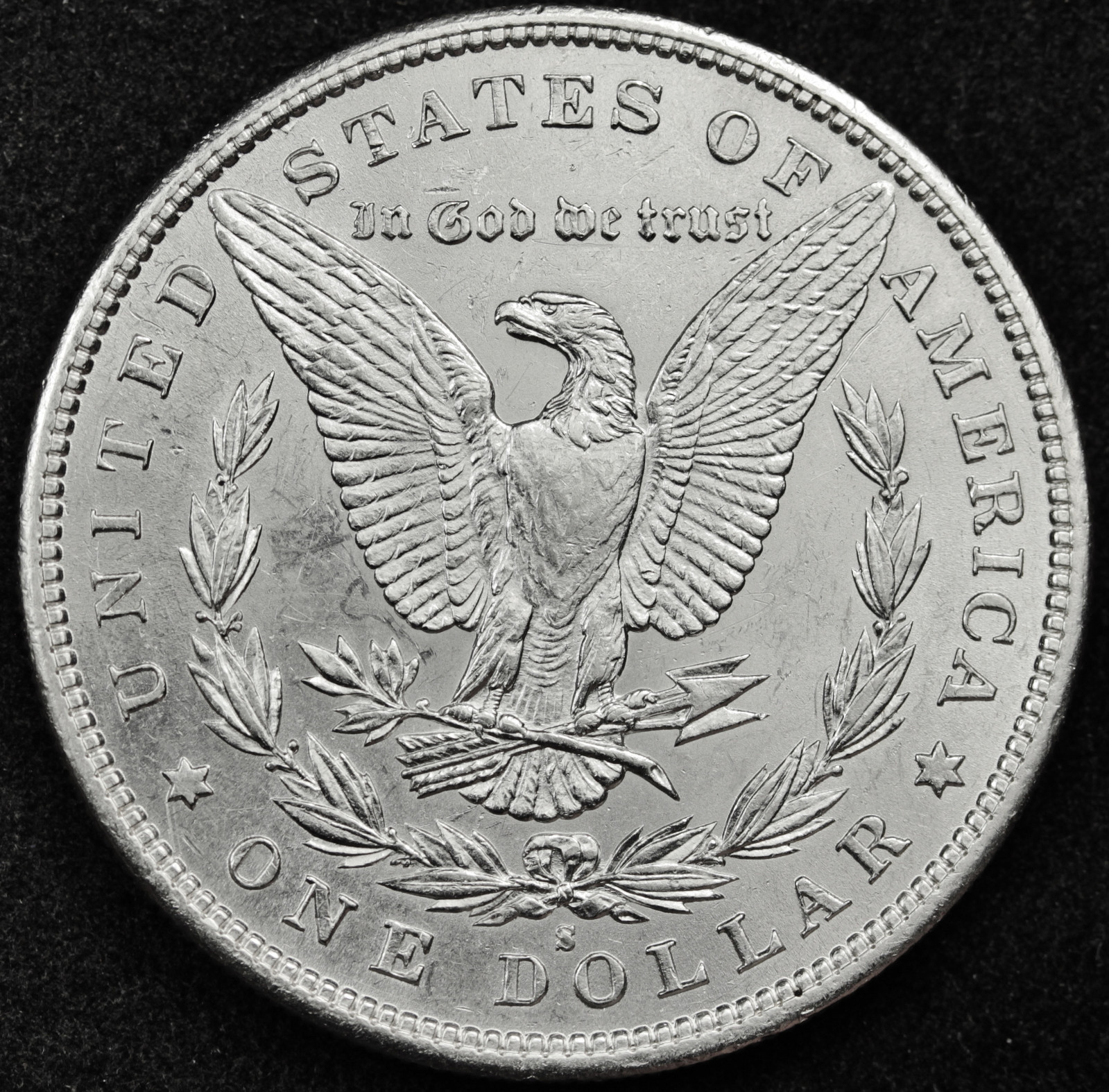 1890-s Morgan Silver Dollar. B.U. 87120 *Inventory A~