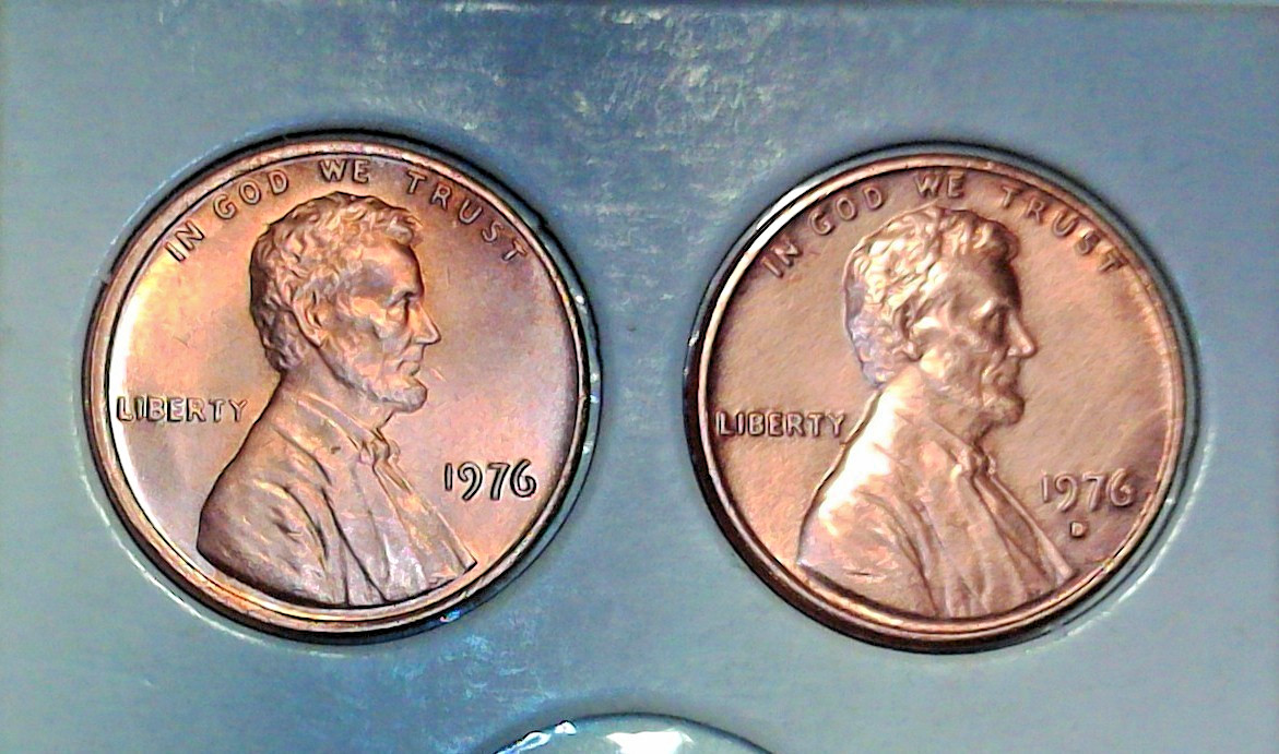 1976 P & D Lincoln Cent, Lot of 2
