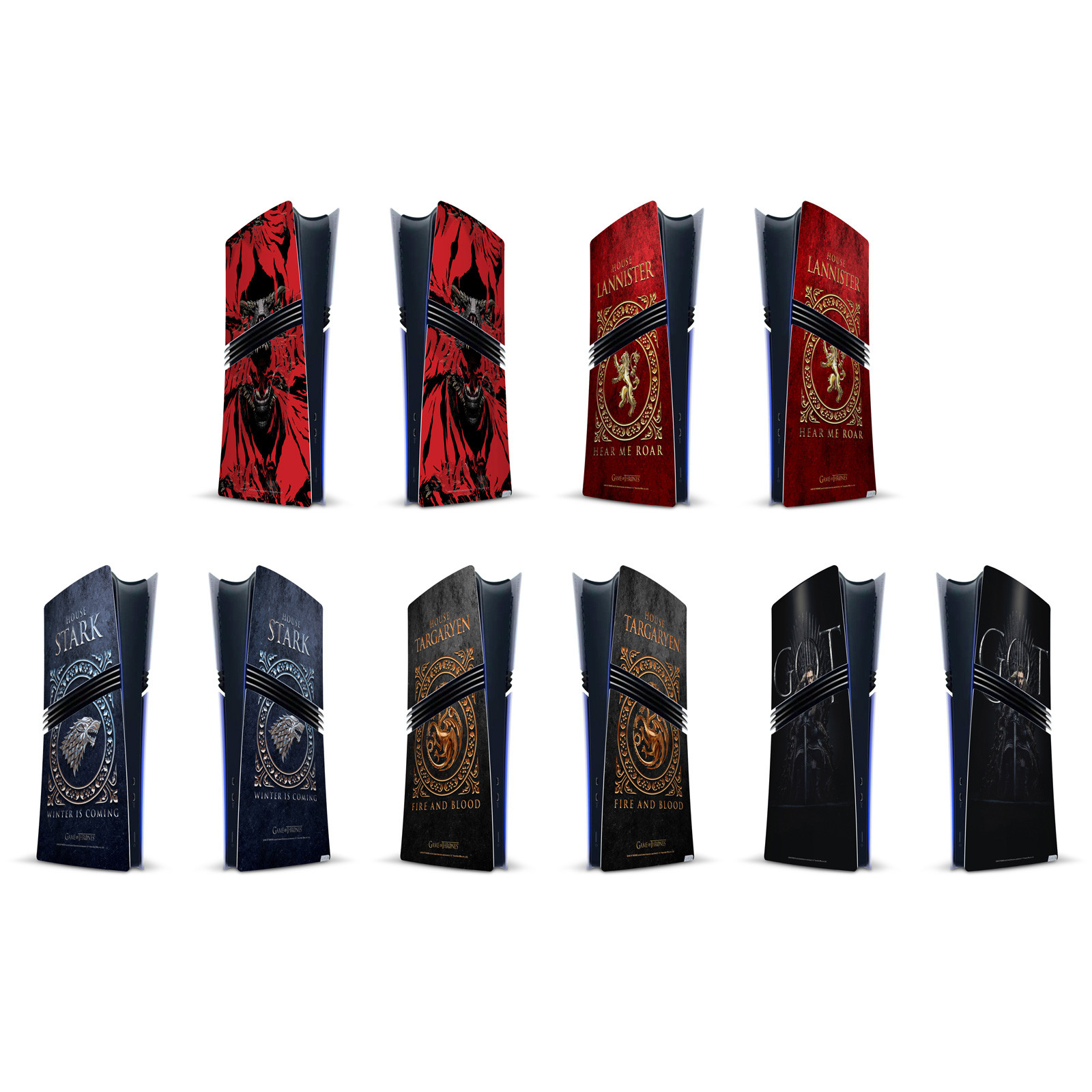 HBO GAME OF THRONES SIGILS AND GRAPHICS VINYL SKIN FOR PS5 PRO DIGITAL CONSOLE