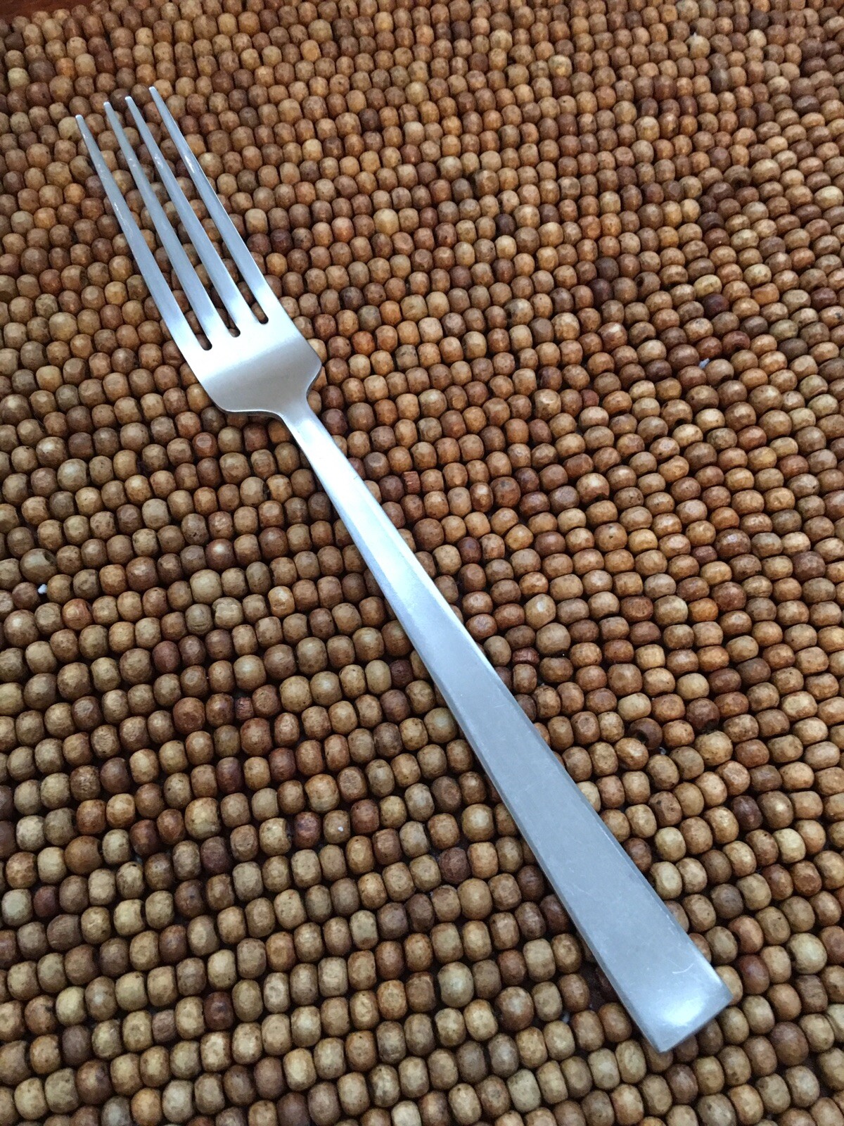 Cambridge Stainless PIERMONT SATIN Raised Outline Curved Up Tip DINNER FORK 8"