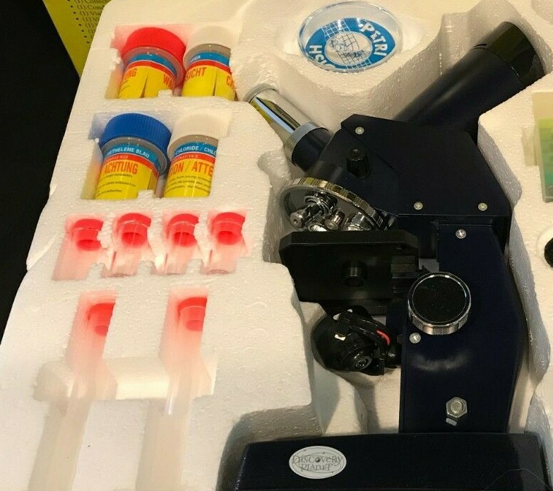 Discovery Planet Two Way Die Cast Microscope Set CD Instructions Homeschooling