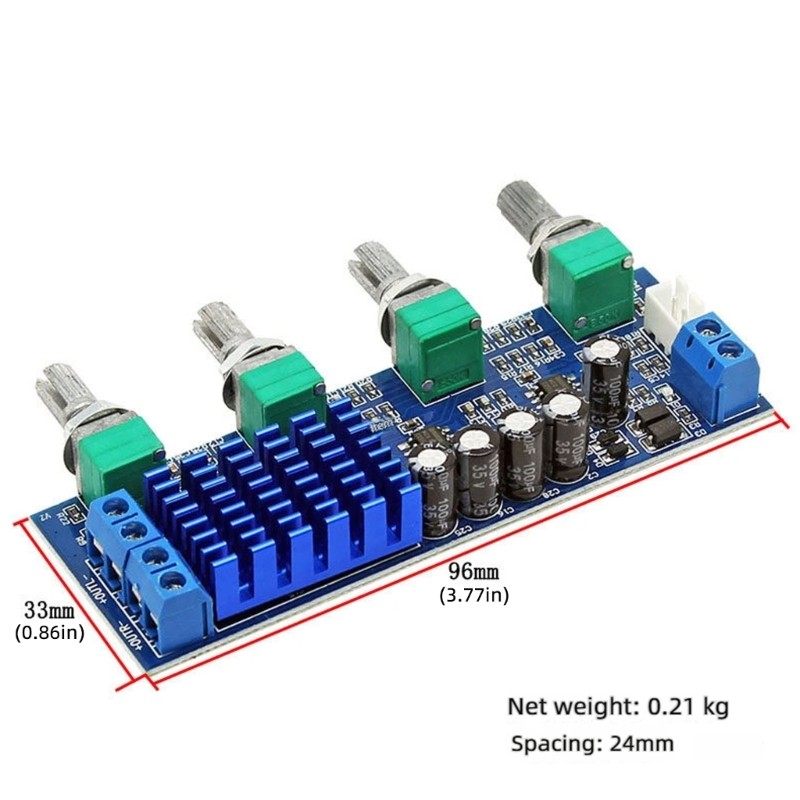 Stereo Amplifier Board for Compactly Customize Music Projects Passive Speakers