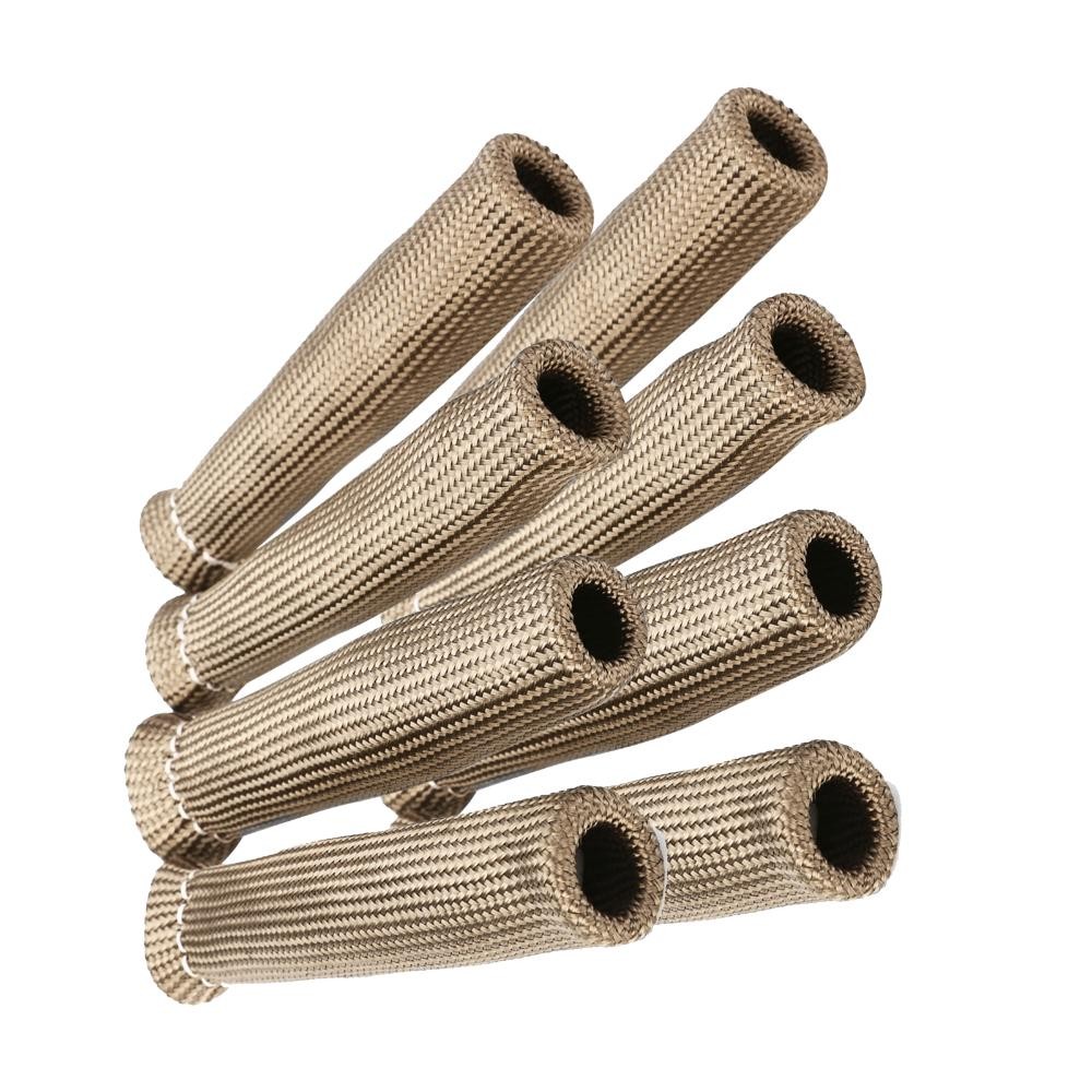 8Pcs Spark Plug Wire Sheath Wire Boots Sleeve Heat Shield Cover Set For Engines,