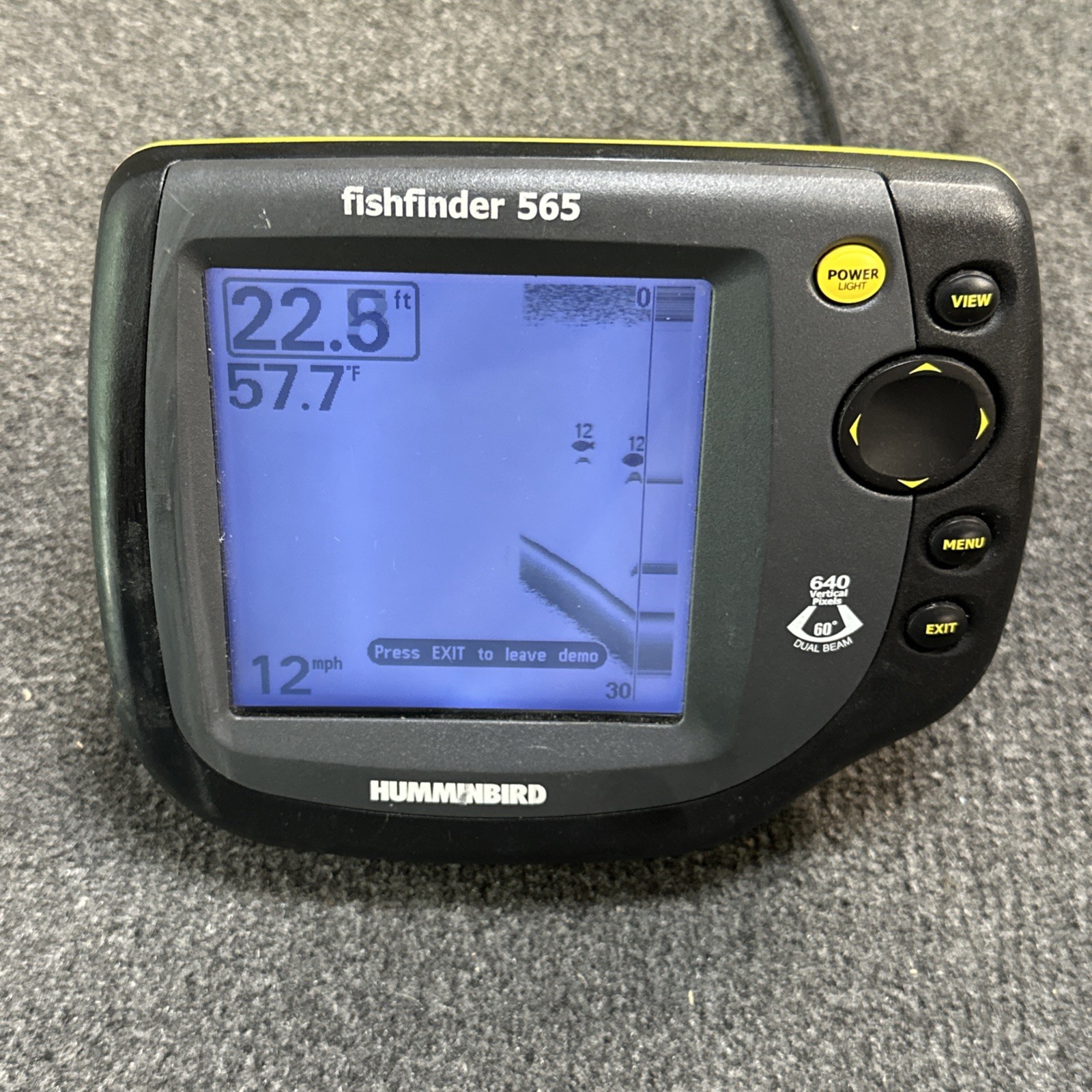 Humminbird 565 Depth & Fish Finder Working Head Unit Only TESTED!