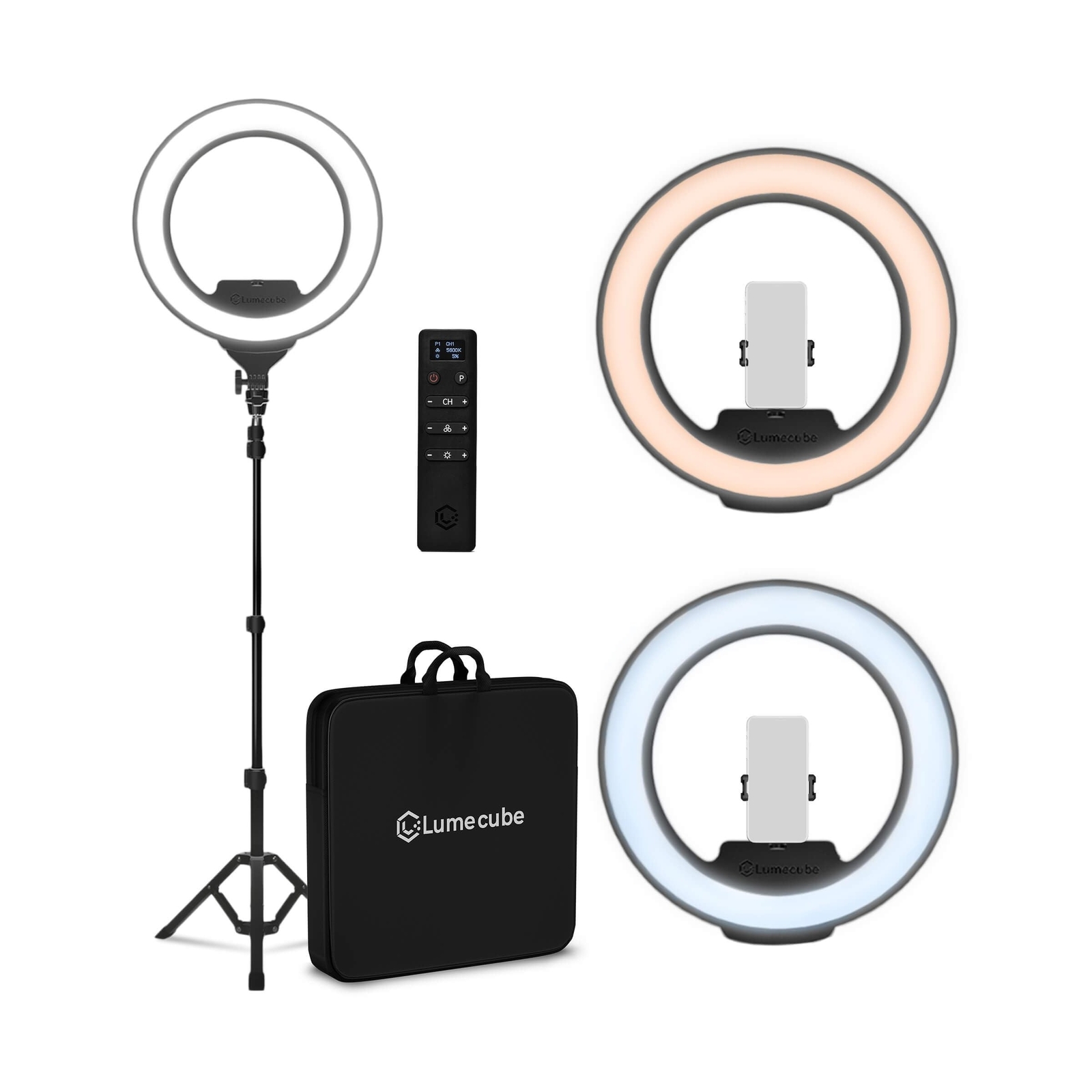Lume Cube Ring Light Pro 18-inch - Bright Lighting for Podcasting, Streaming,...
