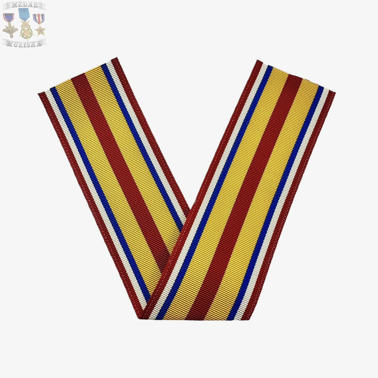 WWII SELECTIVE MARINE CORPS RESERVE MEDAL RIBBON DRAPE 6 INCH PIECE UV NEGATIVE