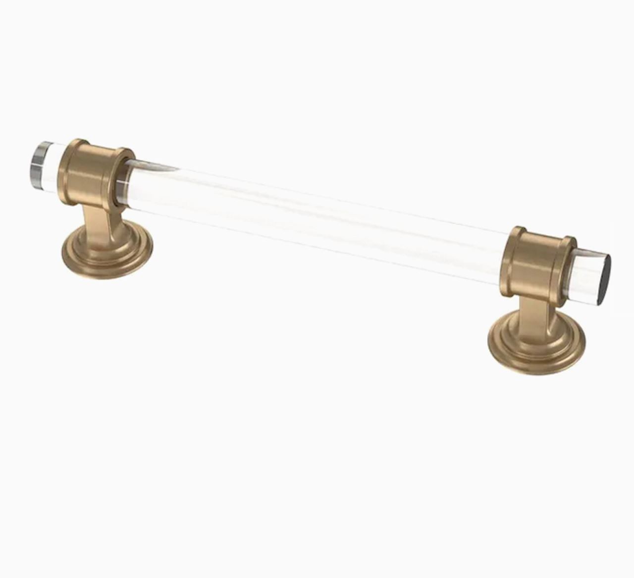 5" Clear Acrylic Bar Pull Champagne Bronze