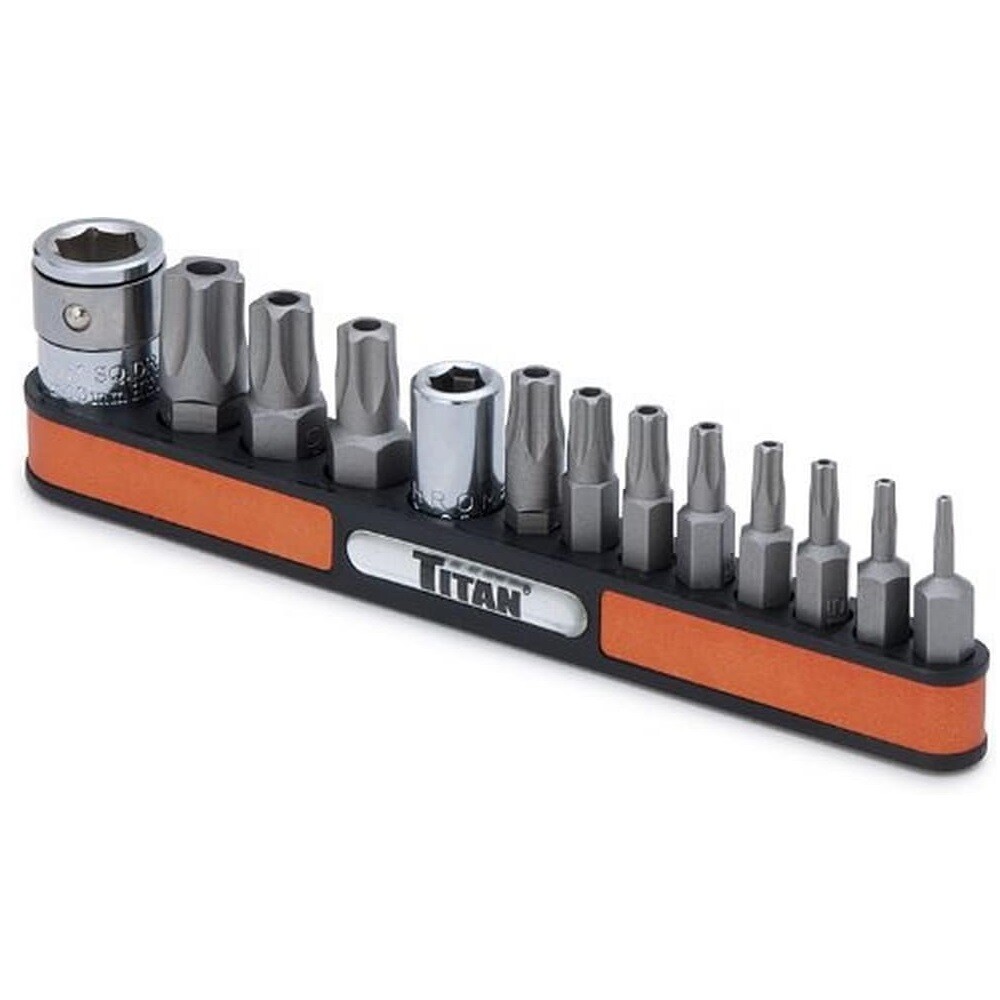 Titan Tools 16137 13-Piece Tamper Resistant 5-Lobe Star Bit Set