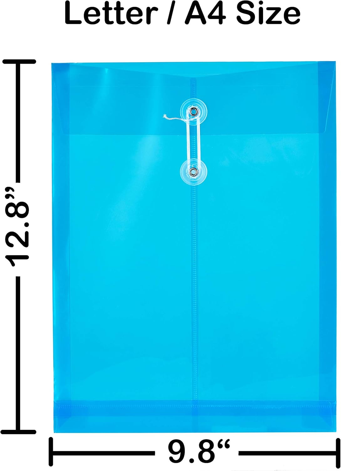 6 Pack Plastic Envelopes Poly Envelopes Expandable Files Document Folders with B