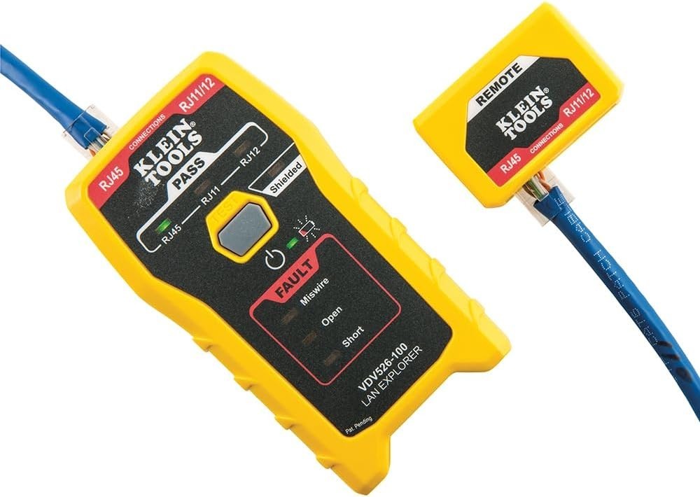Compact Battery-Powered Network Cable Tester - Reliable VDV Testing Solution