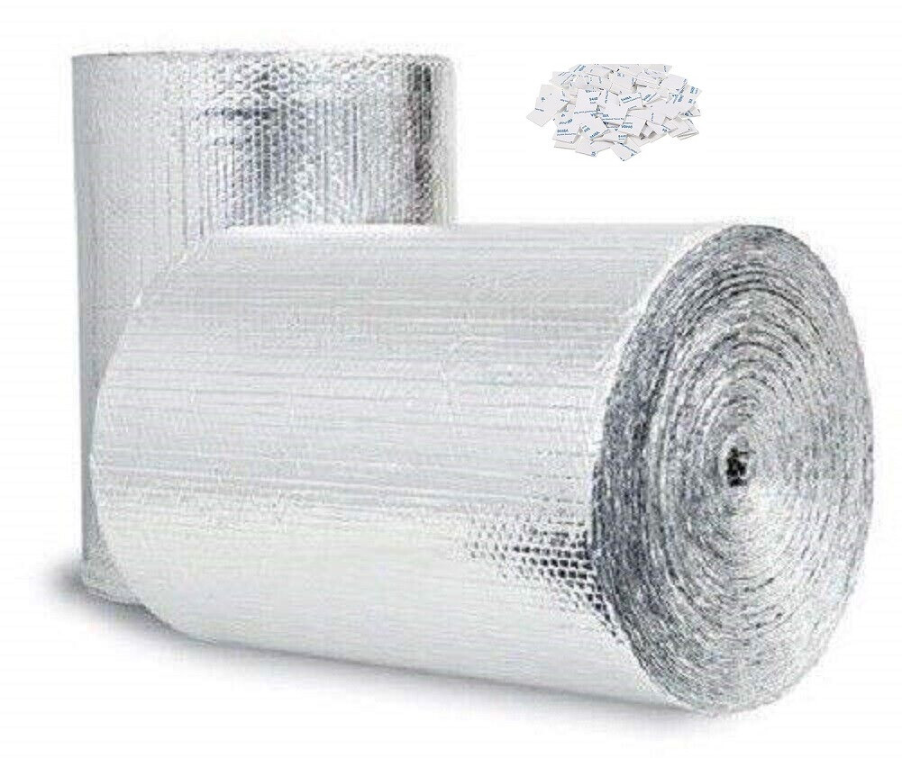 Reflectix Foil DOUBLE Insulation Reflective WINDOW SHUTTER KIT + ADHESIVE 2X8