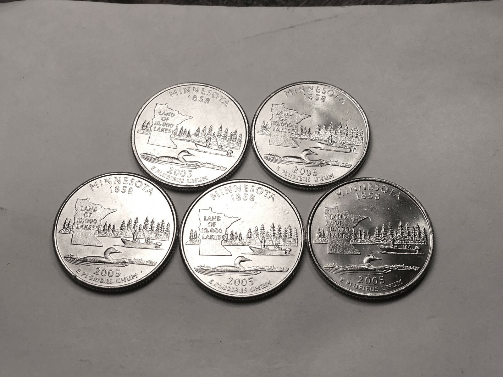 2005 P DDR-077 Ch/Gem BU Uncirculated Minnesota Quarter Doubled Die Error