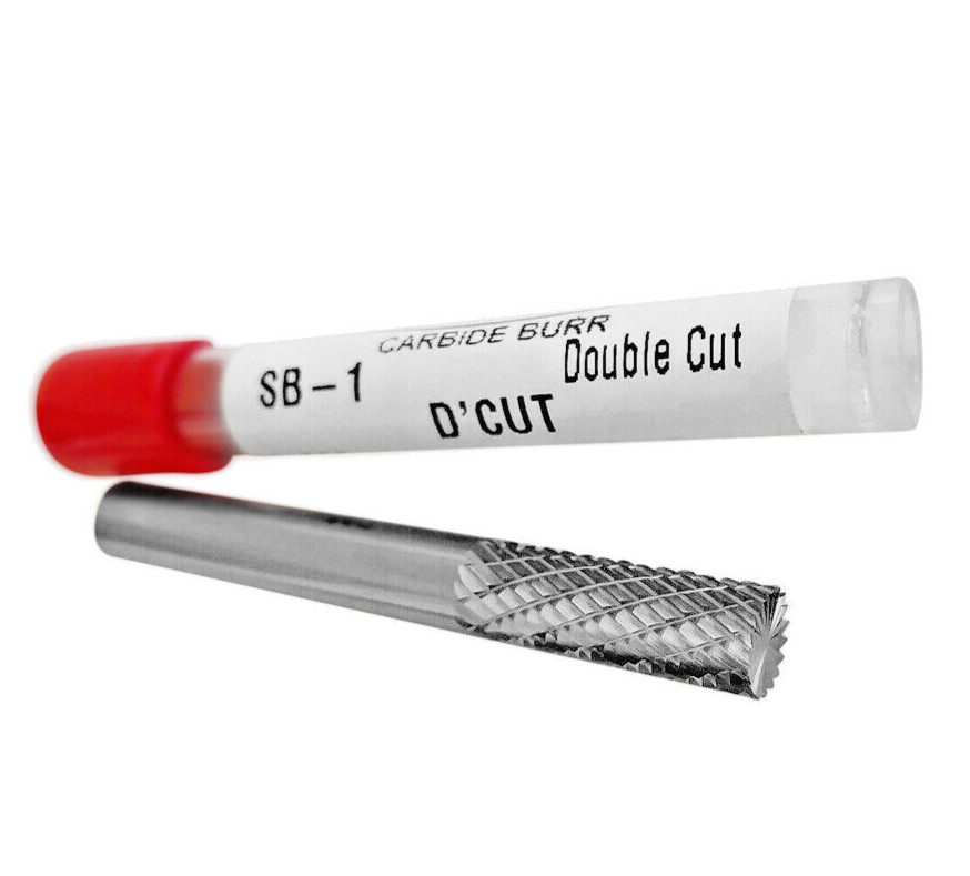 SB-1 SOLID CARBIDE BURR 1/4 shank - DOUBLE CUT - 1/4 cut diameter  FREE SHIPPING