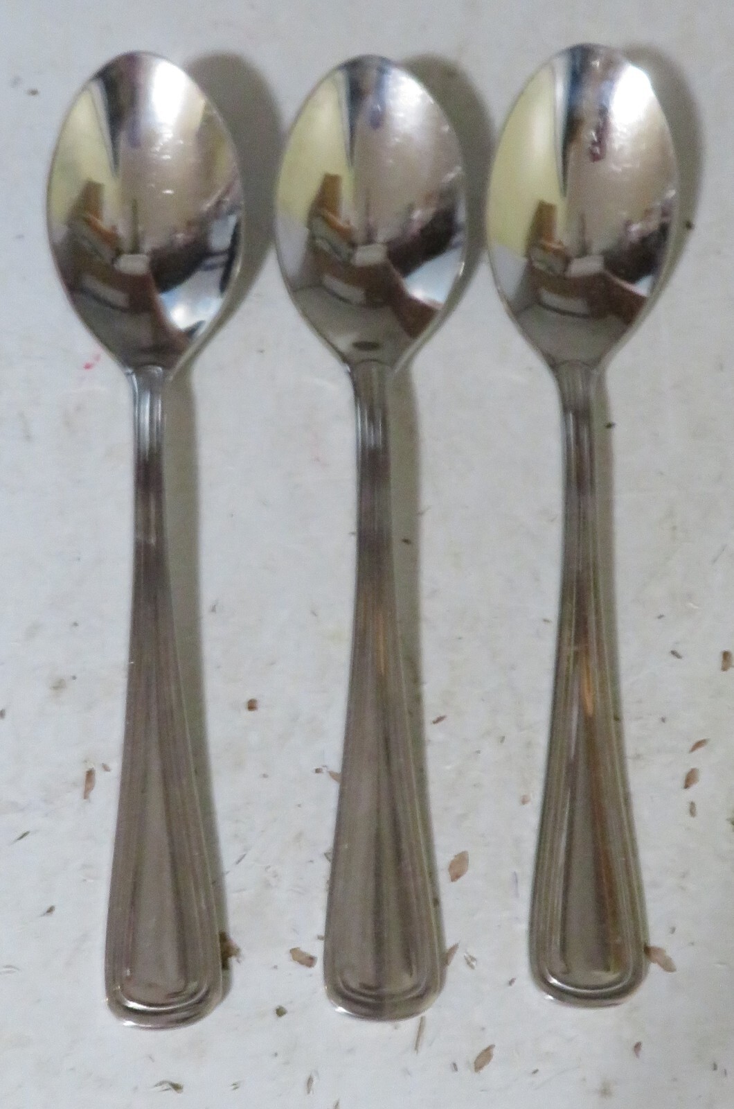 3 Piece Edward Don Euro Rim 18-8 Flatware Stainless Japan Dinner Spoon Lot Set